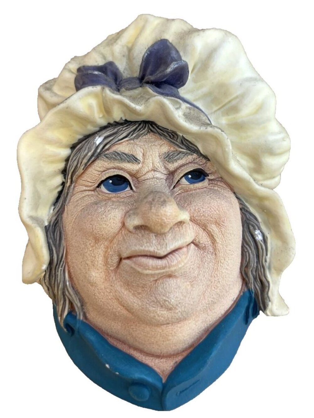 1964 Bossons Congleton England Chalkware Head Wall Decoration SARAH GAMP # 23